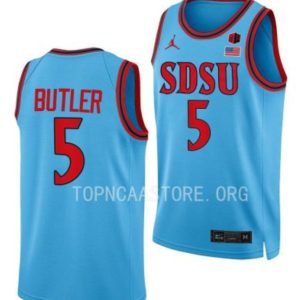 Men's #5 Lamont Butler San Diego State Aztecs College Basketball Jersey